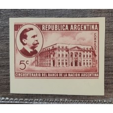 ARGENTINA 1941 GJ 853 ESTAMPILLA ENSAYO EN PAPEL SATINADO